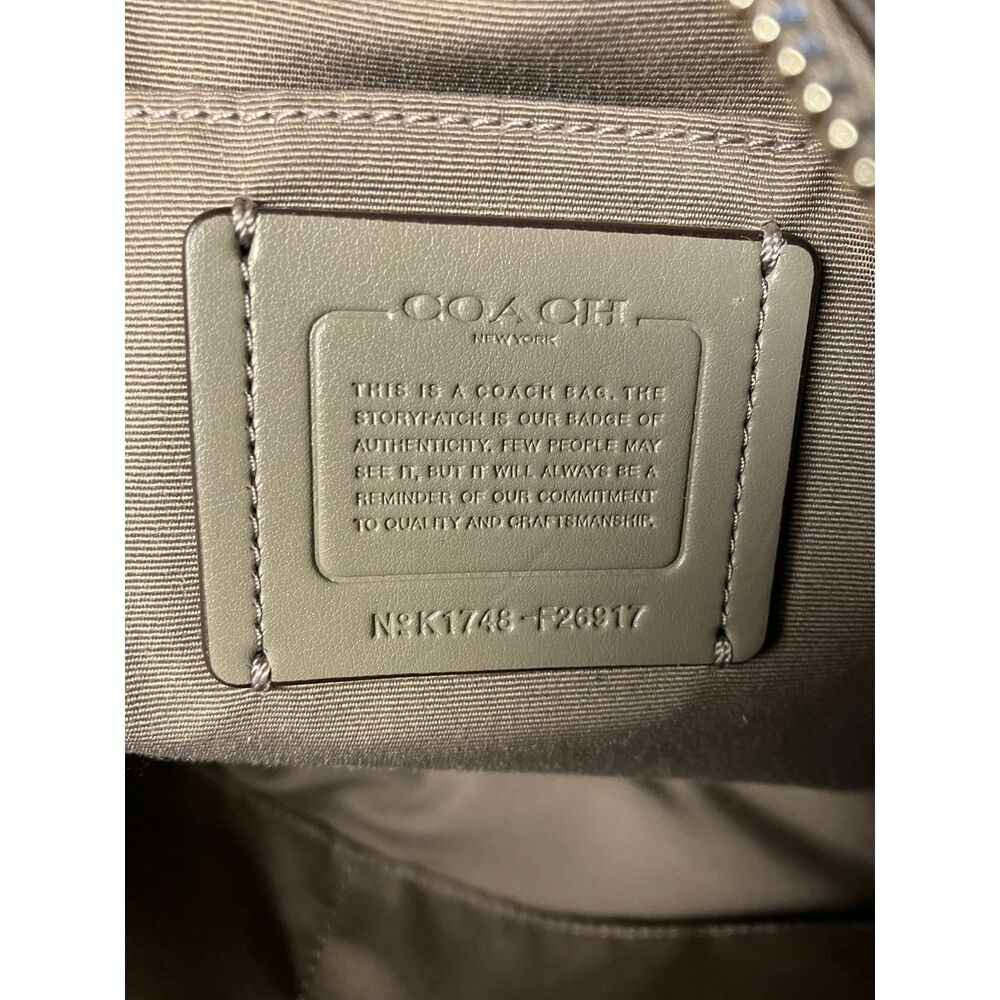 Coach Kelsey bag in gray pebble leather - Picture 4 of 5